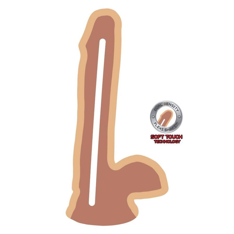 Get Real Dual Density Dildo 17 CM Balls Skin — Skin TPE
