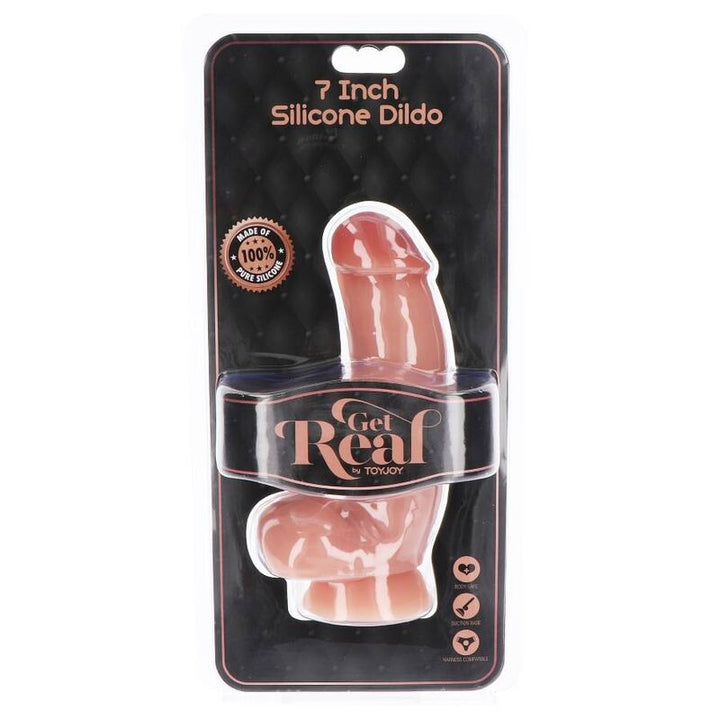 Get Real Silicone Dildo 18 CM W Balls Skin — Skin silicone