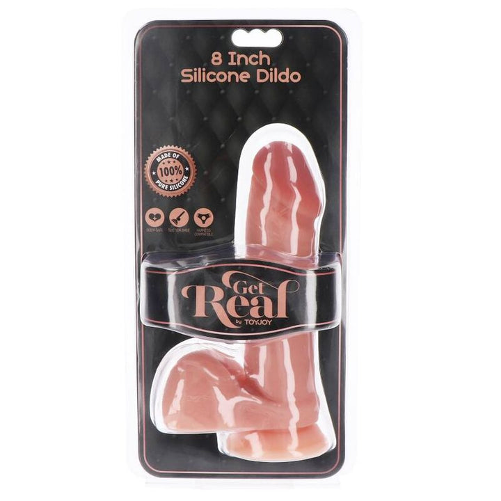 Get Real Silicone Dildo 20,5 CM W Balls Skin — Skin silicone