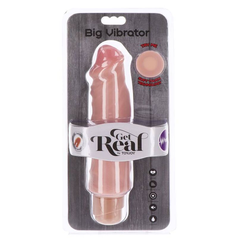 Get Real Dual Density Big Vibrator 20,5 CM Skin — Skin TPE