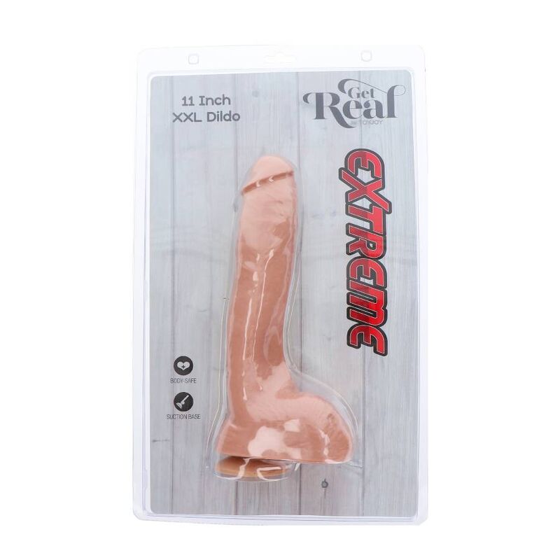 Get Real Extreme XXL Dildo 28 CM Skin — Skin PVC