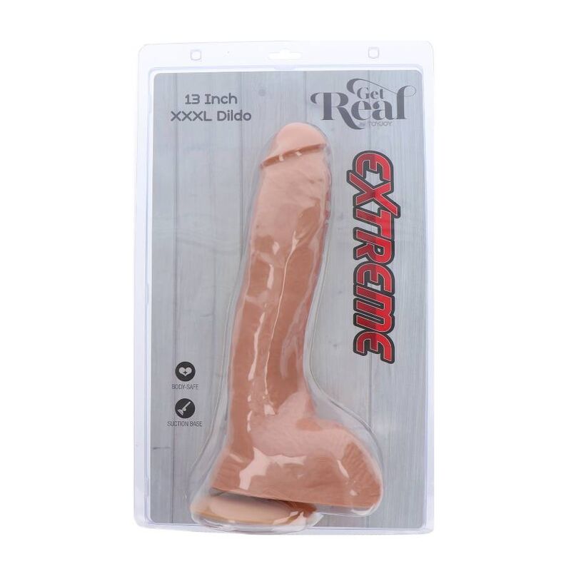 Get Real Extreme XXXL Dildo 34 CM Skin — Skin PVC