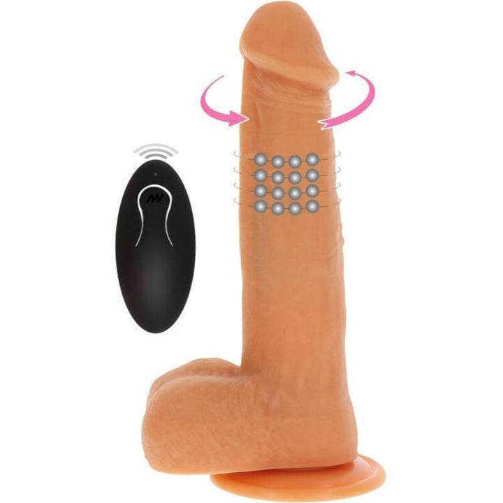 Get Real Rotating Beads Vibrating Dildo Skin — Skin PVC