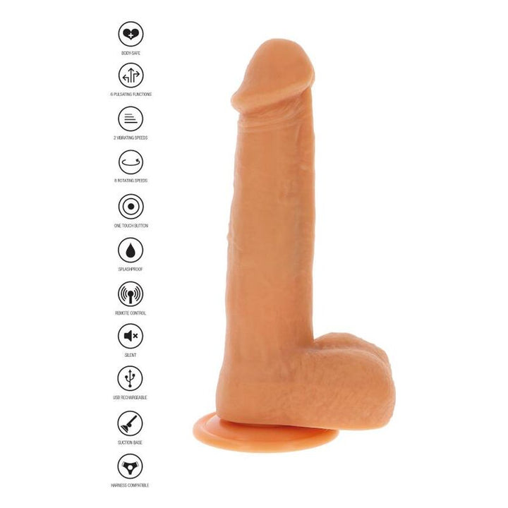 Get Real Rotating Beads Vibrating Dildo Skin — Skin PVC