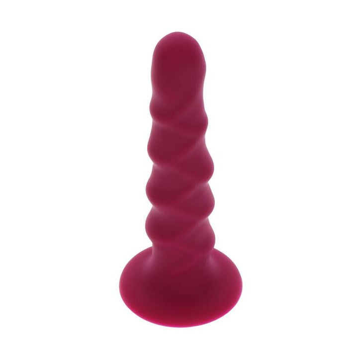 Get Real Ribbed Dong 12 CM Red — Red silicone
