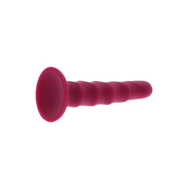 Get Real Ribbed Dong 12 CM Red — Red silicone