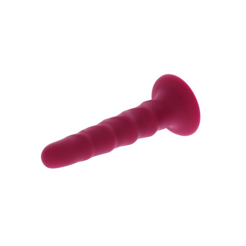 Get Real Ribbed Dong 12 CM Red — Red silicone