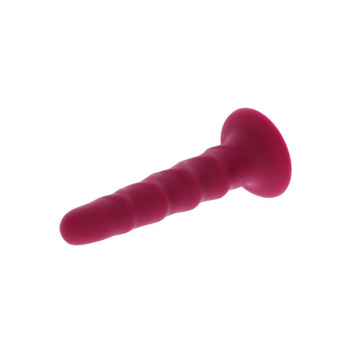 Get Real Ribbed Dong 12 CM Red — Red silicone