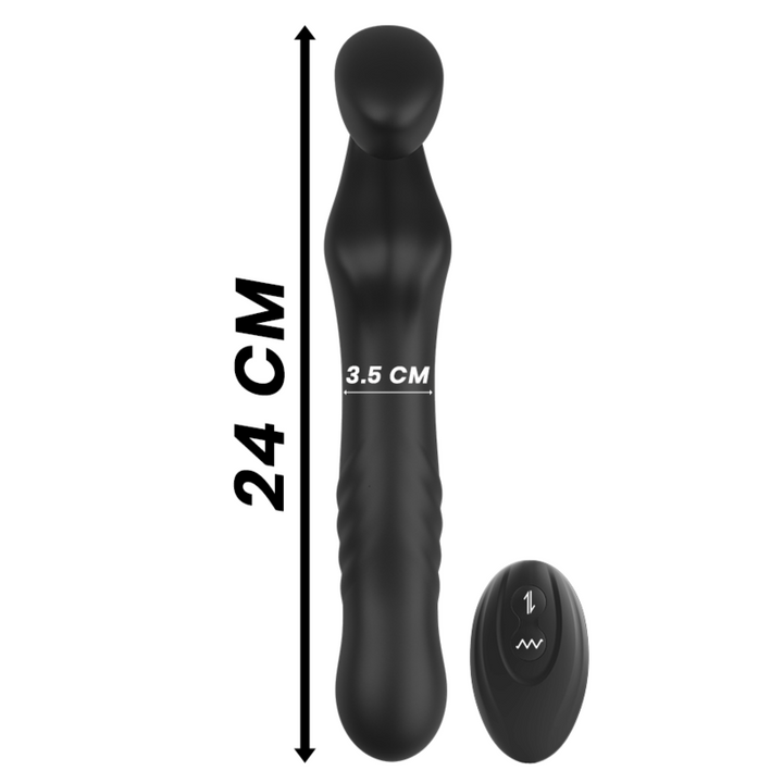 IBIZA - REMOTE CONTROL STRAPLESS VIBRATOR UP &amp; DOWN