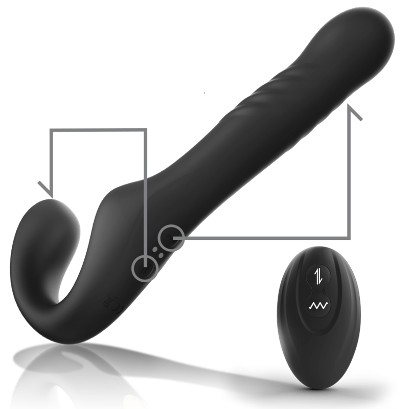 IBIZA - REMOTE CONTROL STRAPLESS VIBRATOR UP &amp; DOWN