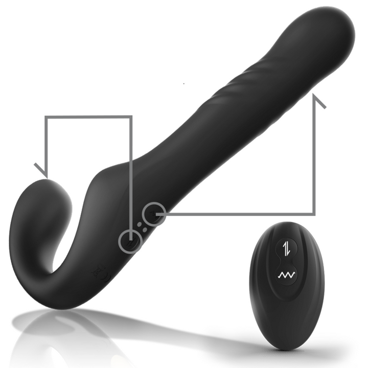 IBIZA - REMOTE CONTROL STRAPLESS VIBRATOR UP &amp; DOWN