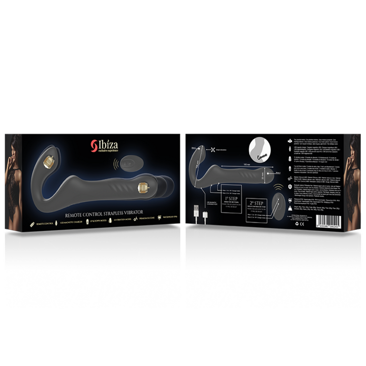 IBIZA - REMOTE CONTROL STRAPLESS VIBRATOR UP &amp; DOWN