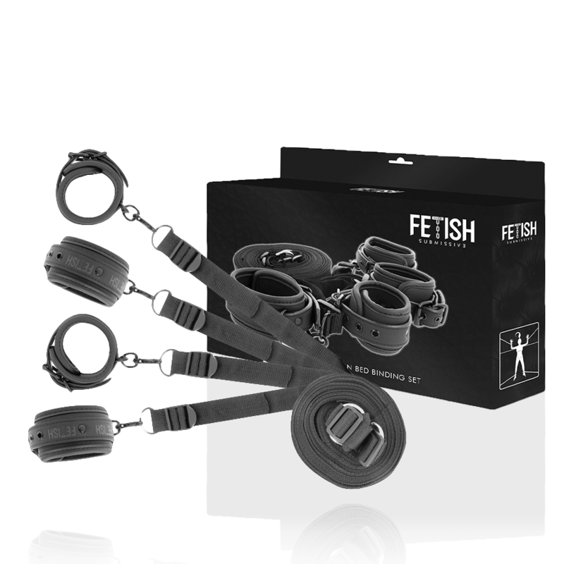 Fetish Submissive Set - Of Handcuffs And Ties With Noprene