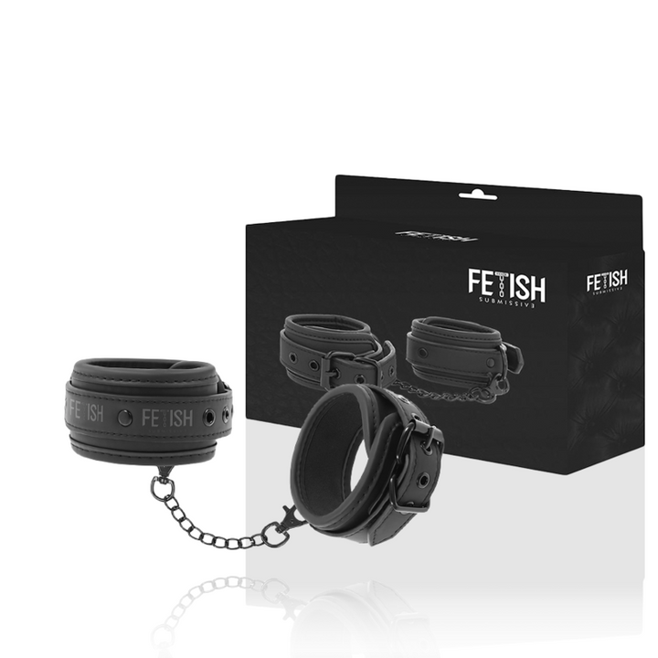 Fetish Submissive Vegan - Leather Ankle Cuffs With Noprene