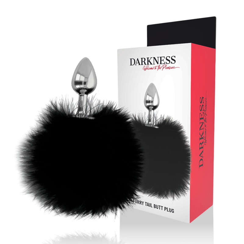 Darkness Extra - Anal Buttplug With Tail Black 7 CM