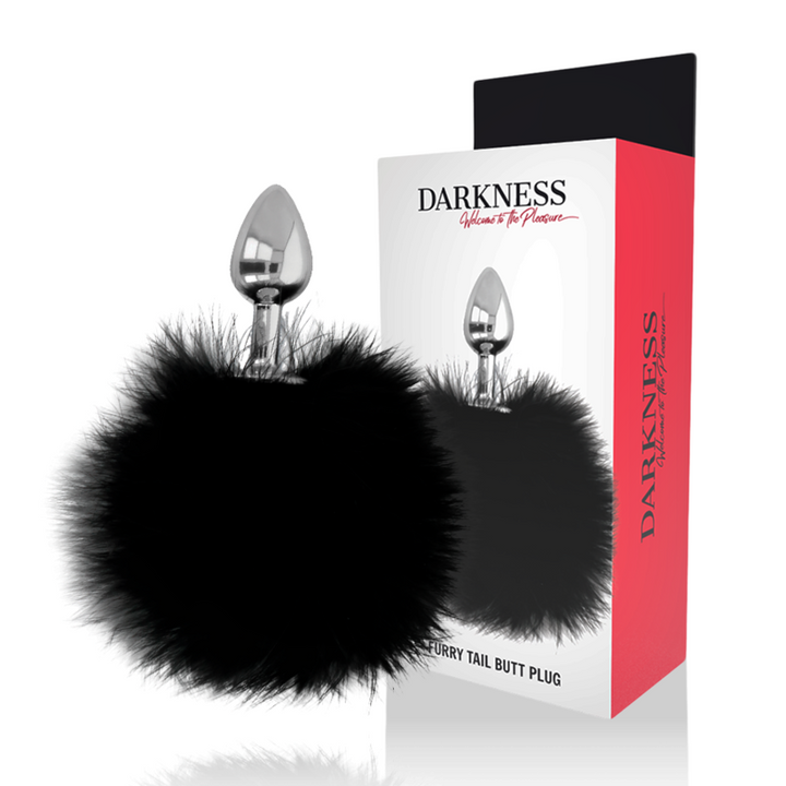 Darkness Extra Anal Buttplug With Tail — Black