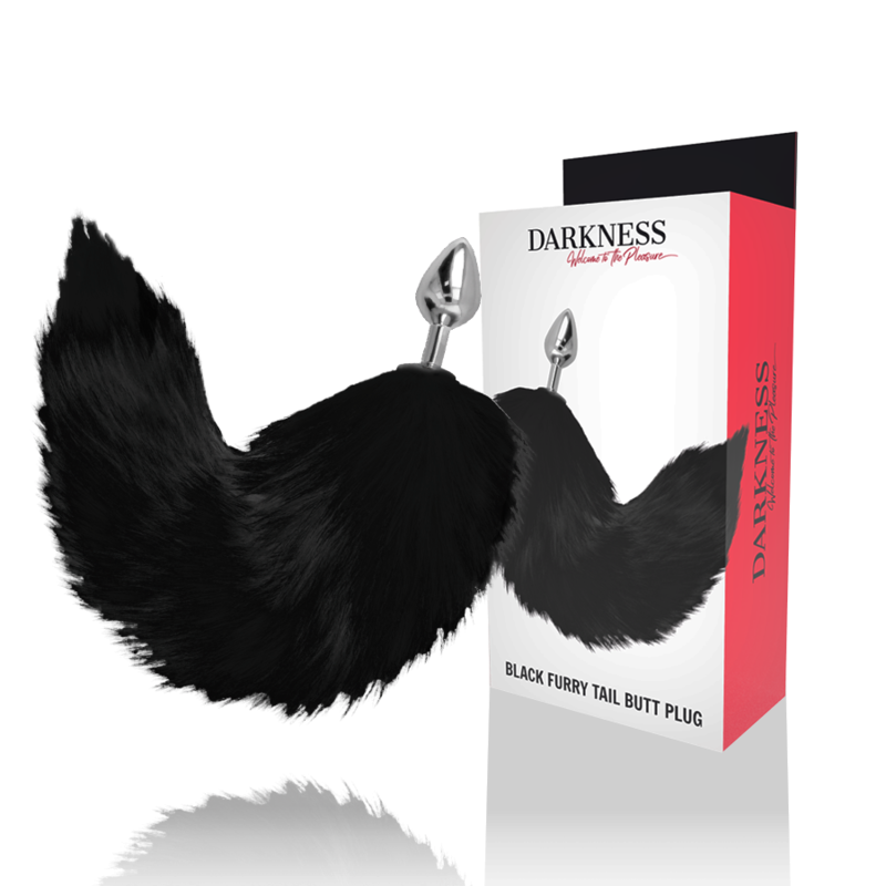 Darkness Silver - Anal Plug 8 CM With Black Tail