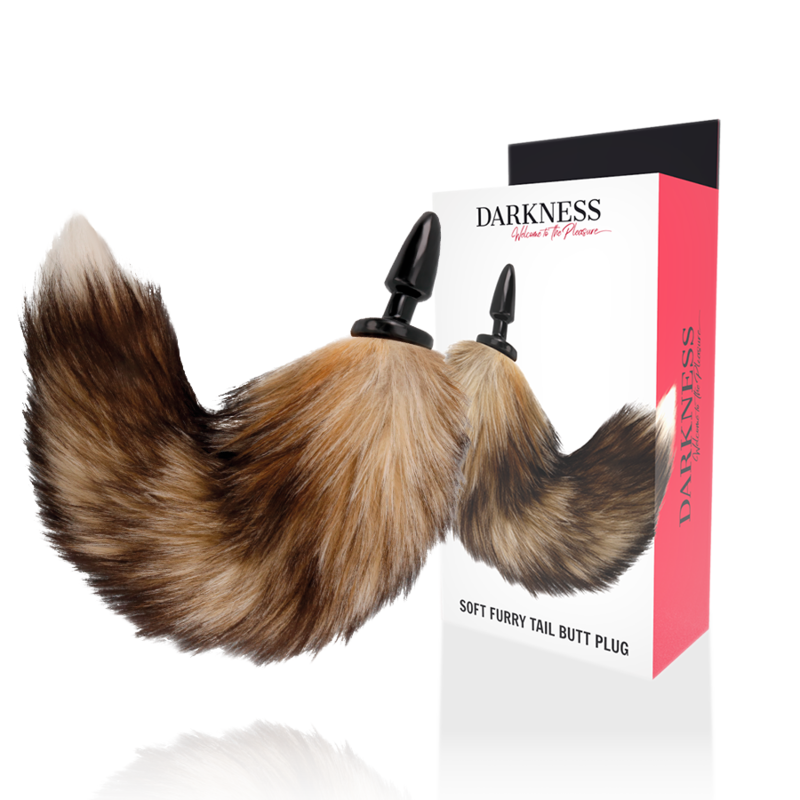 Darkness Natural - Tail With Silicone Anal Plug 10 CM