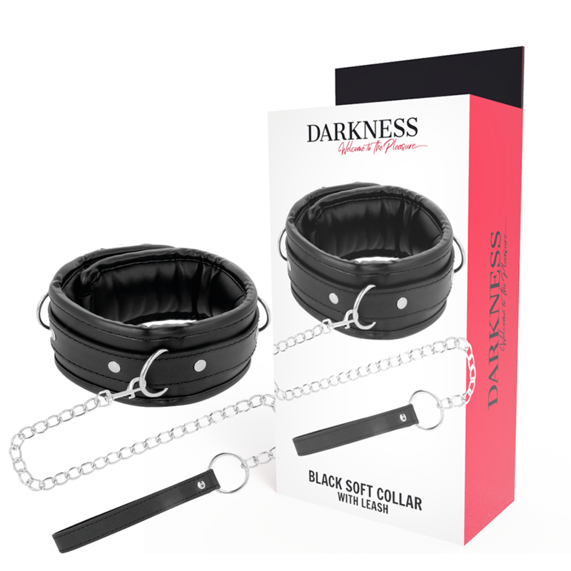 Darkness Soft - Leather Necklace With Chain