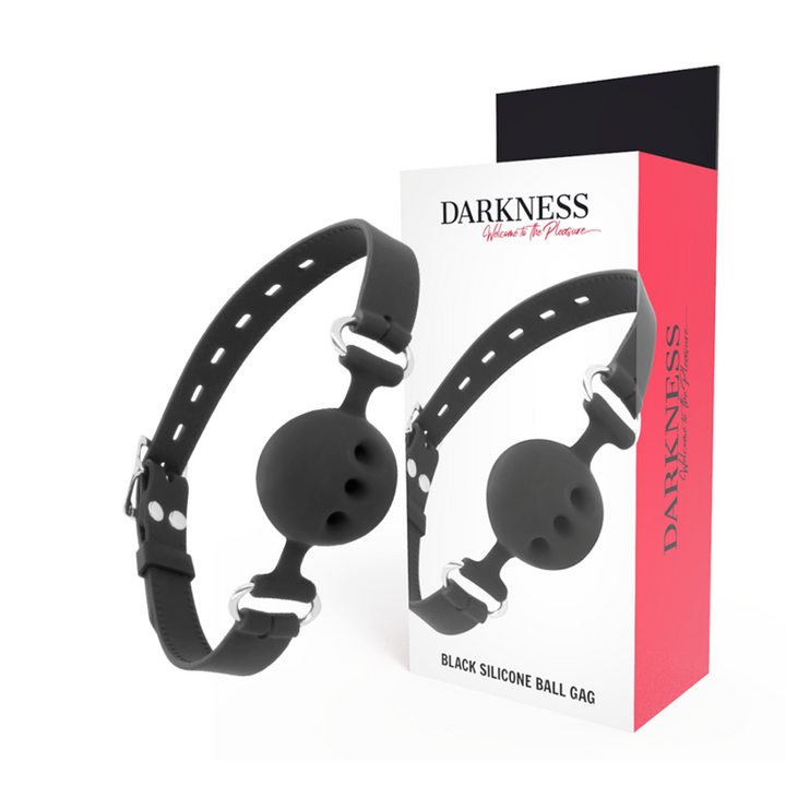 Darkness Black - Breathable Silicone Gag