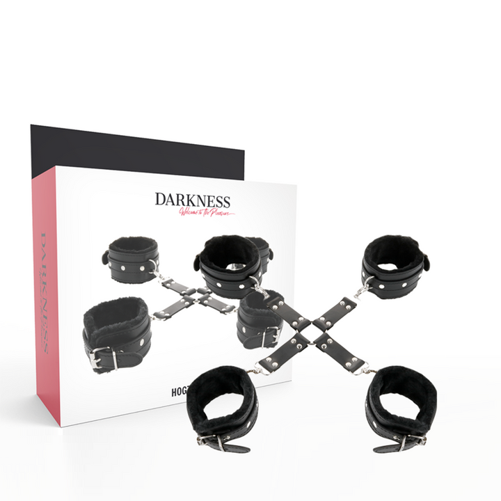 Darkness Leather - Handcuffs For Foot And Hands Black