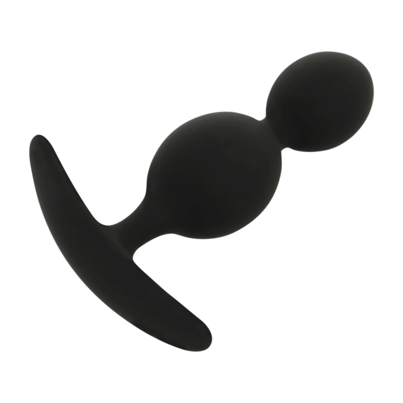 BLACK&amp;SILVER - ORSON PLUG SILICONE 2 ANAL WAVES 9 CM