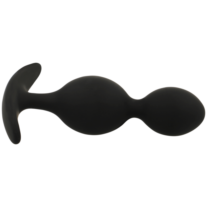 BLACK&amp;SILVER - ORSON PLUG SILICONE 2 ANAL WAVES 9 CM