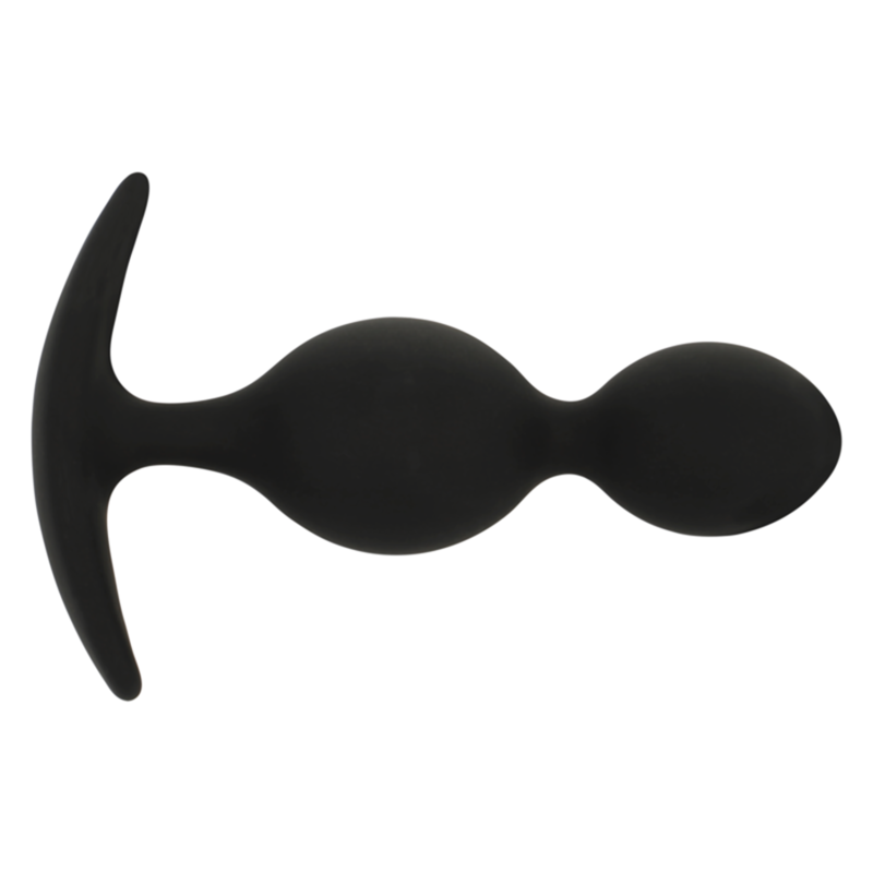 BLACK&amp;SILVER - ORSON PLUG SILICONE 2 ANAL WAVES 9 CM