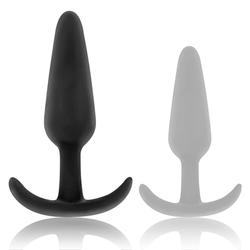 Black&amp;Silver Kael Anal Plug — Black silicone