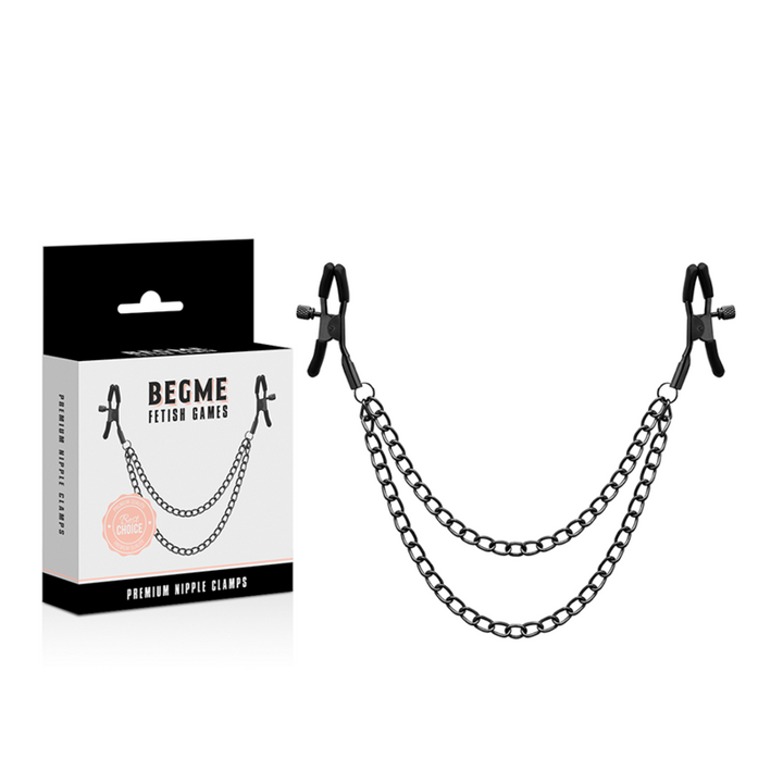 Begme Red Edition - Nipple Clips With Chain