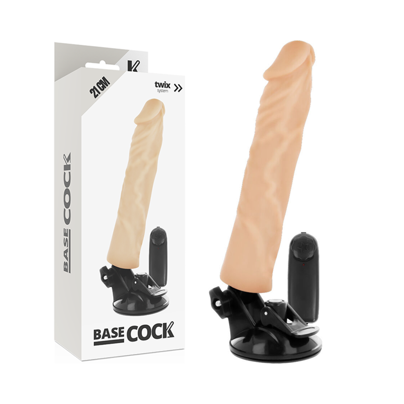 Basecock - Realistic Vibrator Remote Control Flesh 21 CM -O- 4