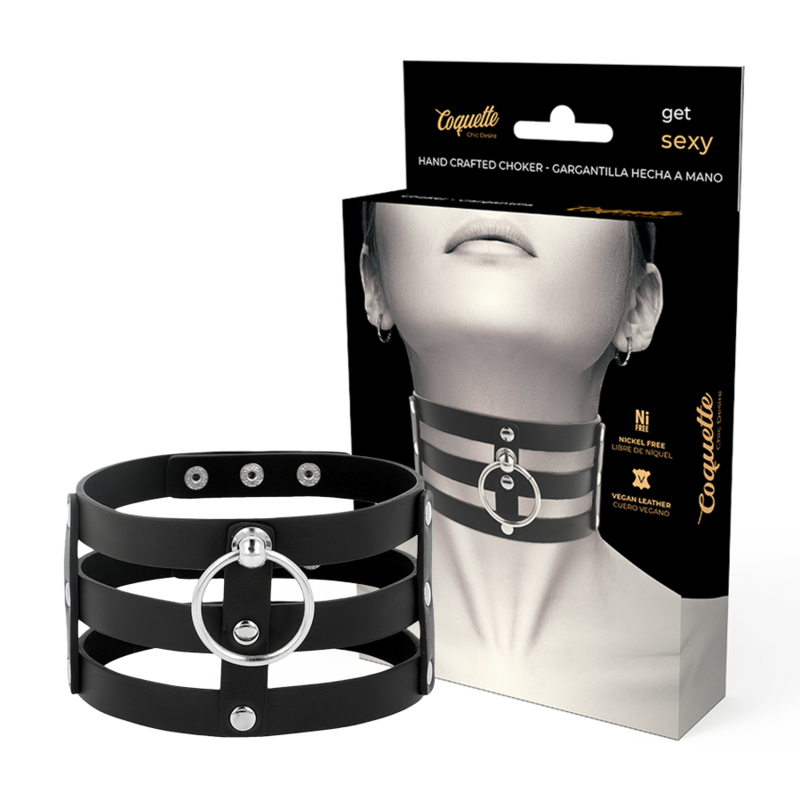 Coquette Chic - Desire Fetish Style Vegan Leather Choker