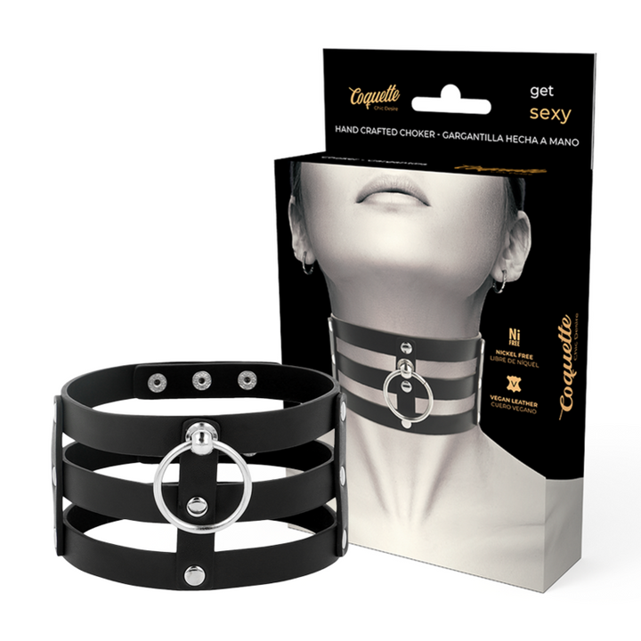 Coquette Chic - Desire Fetish Style Vegan Leather Choker
