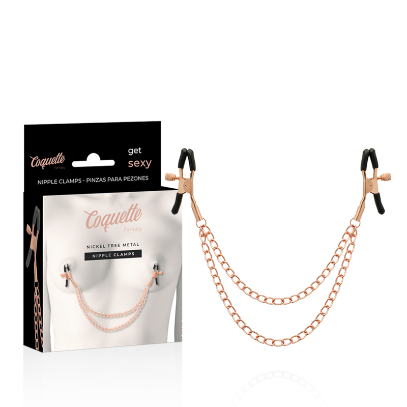 Coquette Chic - Desire Fantasy Metal Nipple Clips With Chain