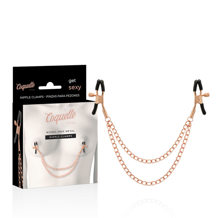 Coquette Chic - Desire Fantasy Metal Nipple Clips With Chain