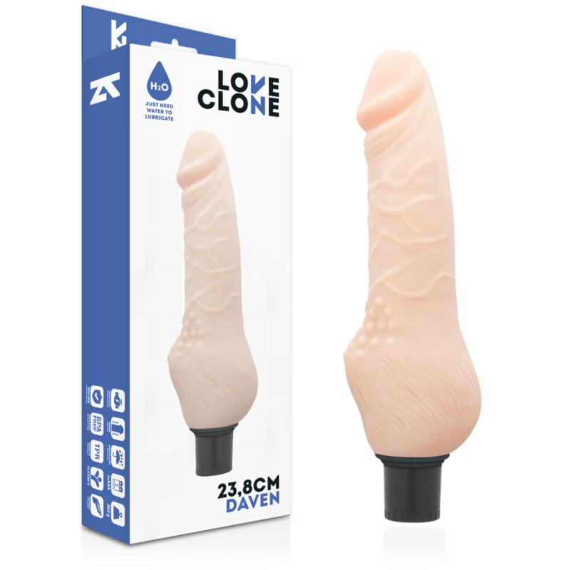 Loveclone - Daven Self Lubrication Realistic 23.8 CM -O- 3.8
