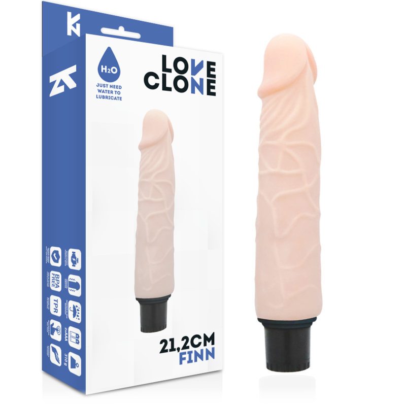 Loveclone - Finn Self Lubrication Vibrator 21.2 CM -O- 3.8 CM