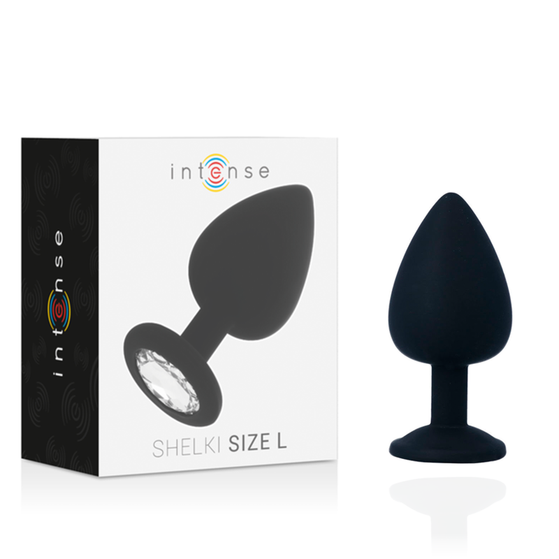 Intense Shelki L Anal Plug — Black silicone