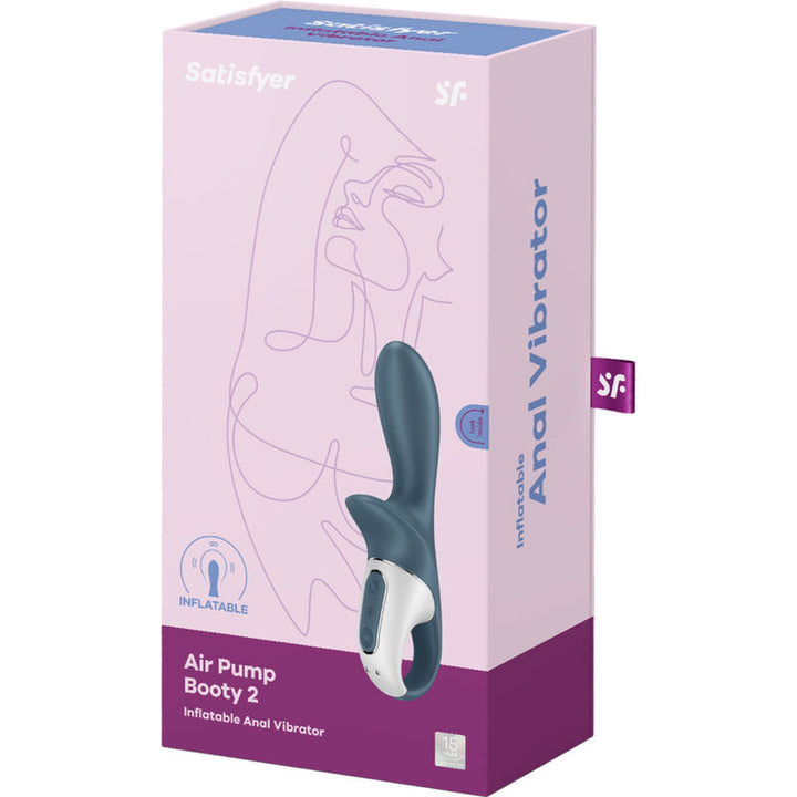 Satisfyer Air - Pump Booty 2 Dark Grey — Grey silicone