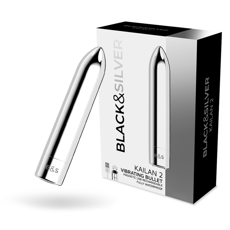 BLACK&amp;SILVER - Kailan 2 Silver Vibrating Magnetic Bullet