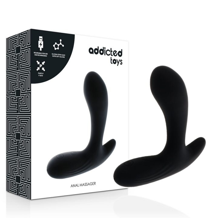 Addicted Toys Anal Massager Black Vibration — Black · Silicone