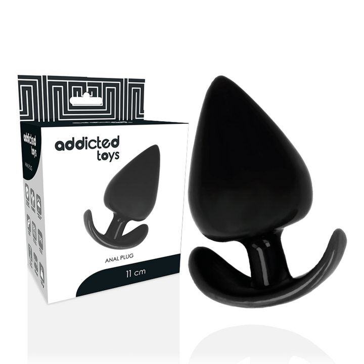 Addicted Toys Anal Plug 11 CM — Black · Silicone