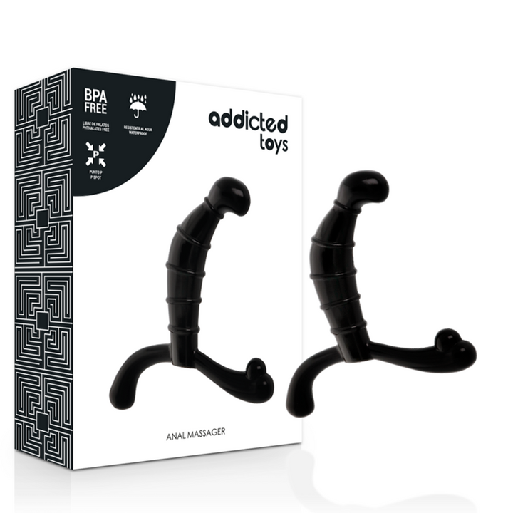 Addicted Toys Prostate Anal Pleasure Black — Black · TPR