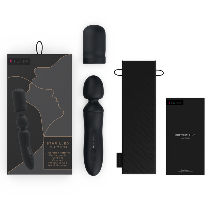 B Swish - Bthrilled Vibrator Wand Premium Black