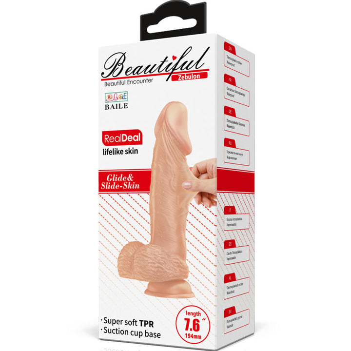 Baile Beautiful - Encounter Zebulon Flexible Realistic Dildo — Skin TPR