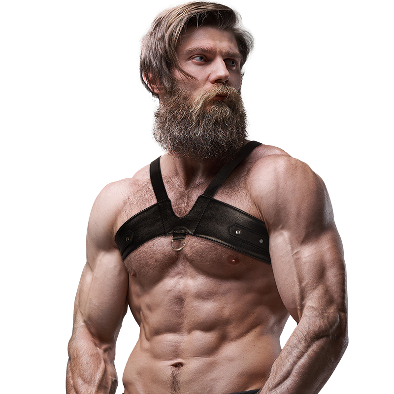 Fetish Submissive Attitude - Mens Brigade Eco-Leather Chest