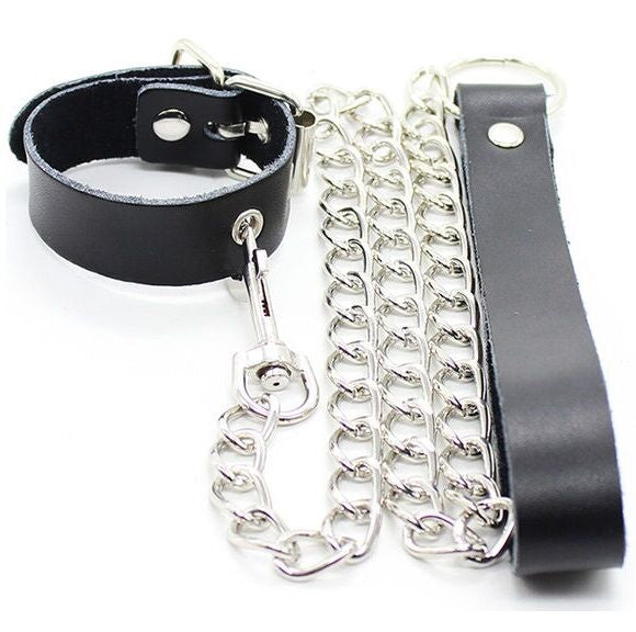 Ohmama Fetish - Penis Necklace And Leather Strap With Metal