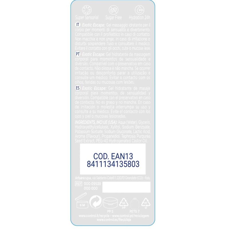 CONTROL - 2 EN 1 MASSAGE &amp; PLEASURE EXOTIC 200 ML