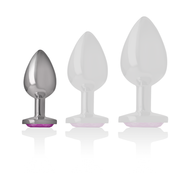Intense Aluminum Metal Anal Plug Pink Heart Size S — pink metal