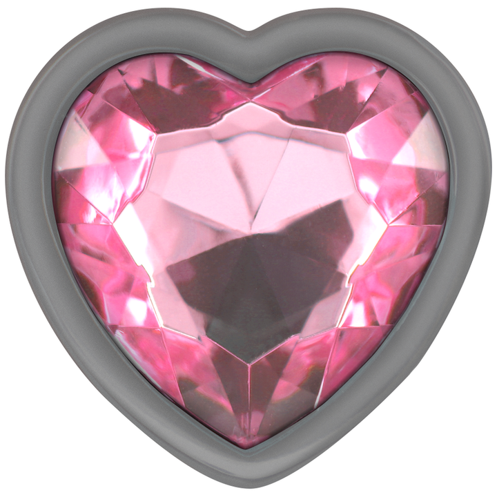 Intense Aluminum Metal Anal Plug Pink Heart Size S — pink metal